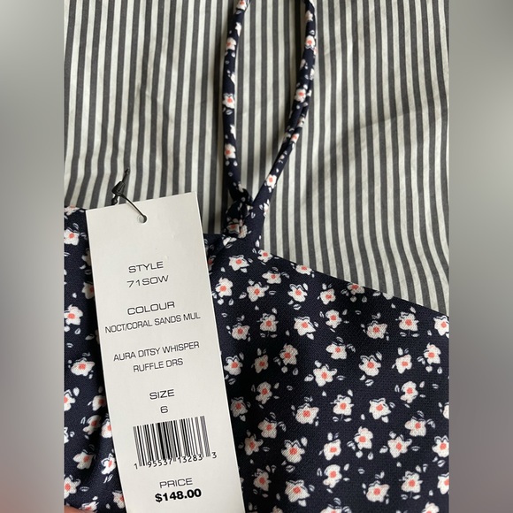 NWT French Connection Aura Ditsy Whisper Ruffle Dress 6 - Picture 3 of 6